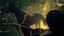 Polish actress Aleksandra Jachymek naked at horse at Mniej obcy (2026)