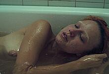 Frederikke Dahl Hansen nude in the bathtub at Noia